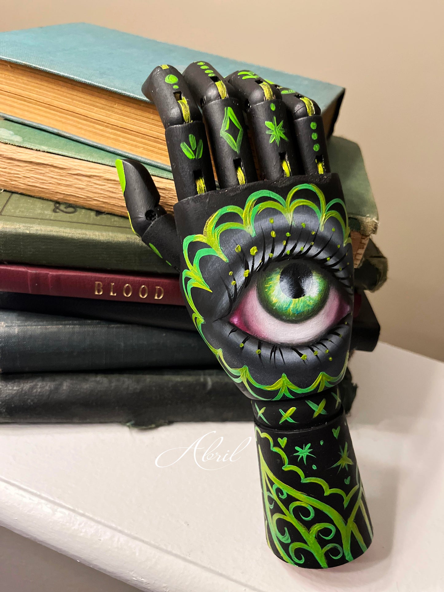 Hand in Green Painting