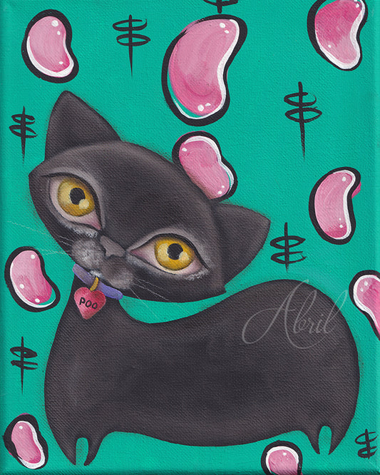 Black MCM Kitty  - 8x10" Signed Print