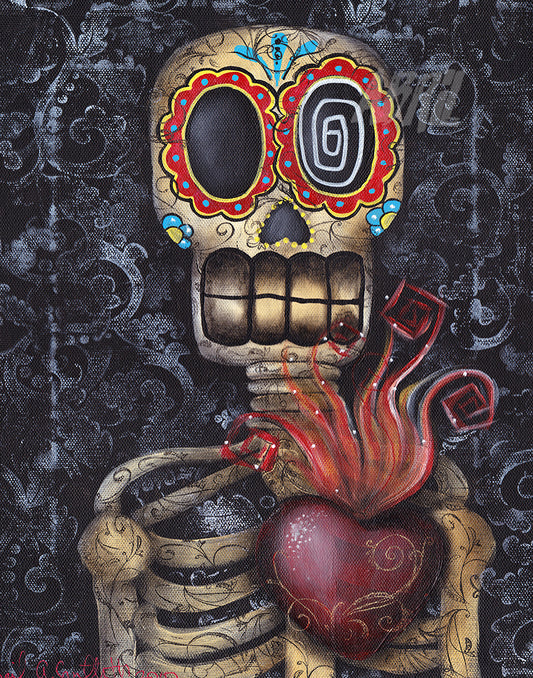 Sacred Heart Day of the Dead - 8x10" Signed - Print