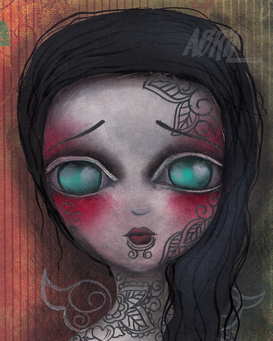 Angelina Tattoo  Girl   8x10" Signed Print