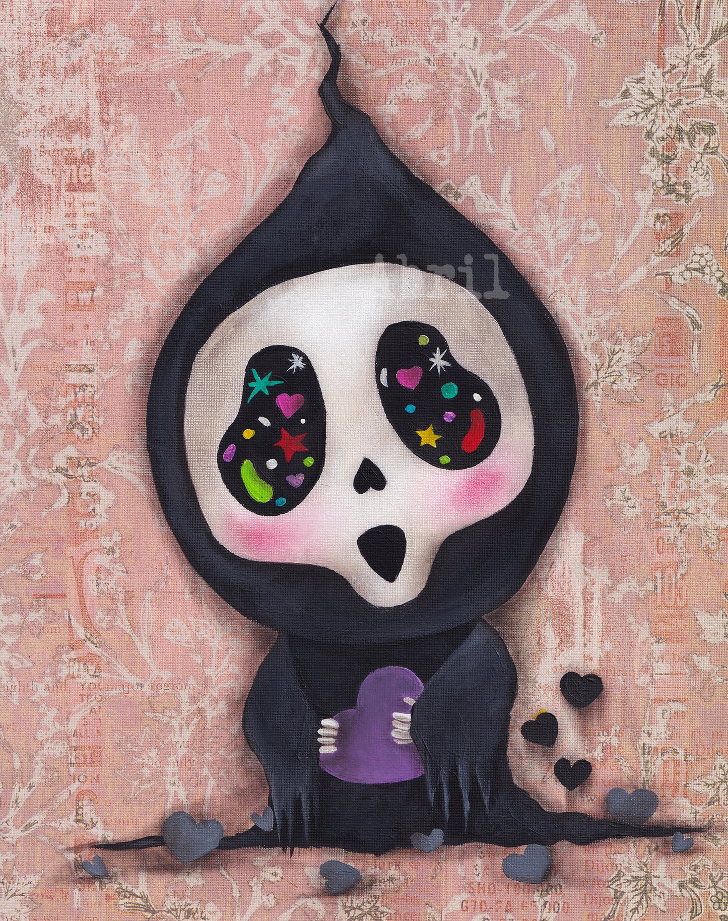 Valentines Ghost Face - 8x10" Signed - Print I