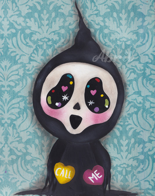 Valentines Ghost Face  - 8x10" Signed - Print VI