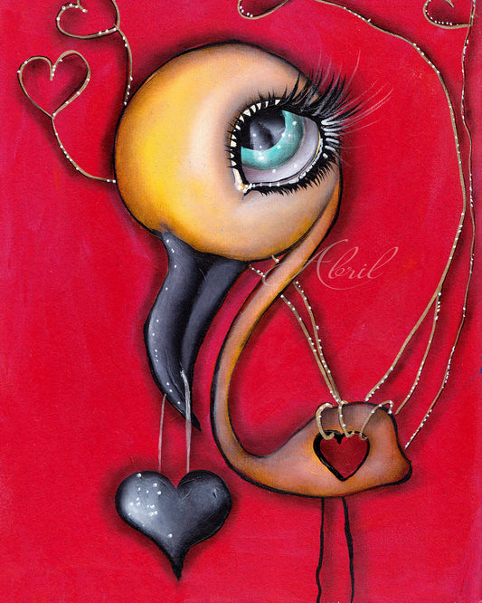 Yellow Flamingo - 8x10" Signed Print