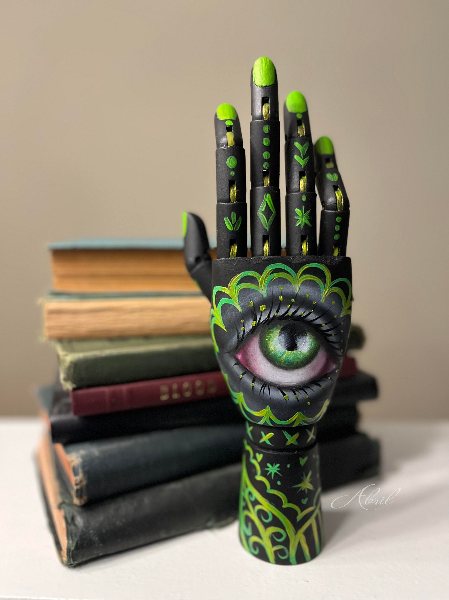 Hand in Green Painting