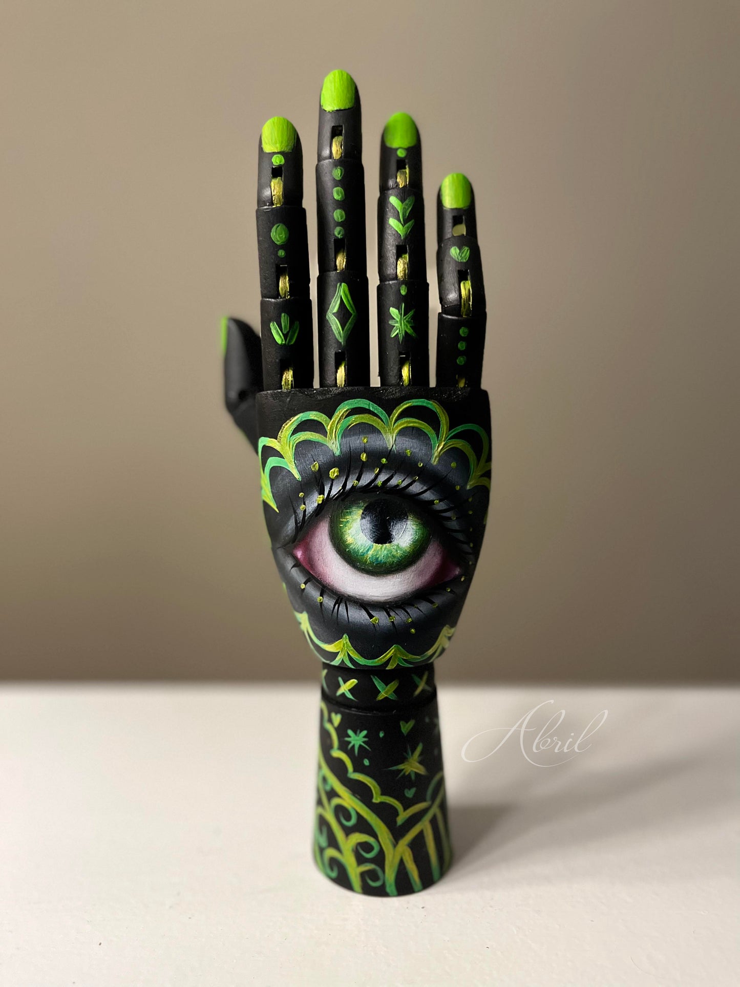 Hand in Green Painting