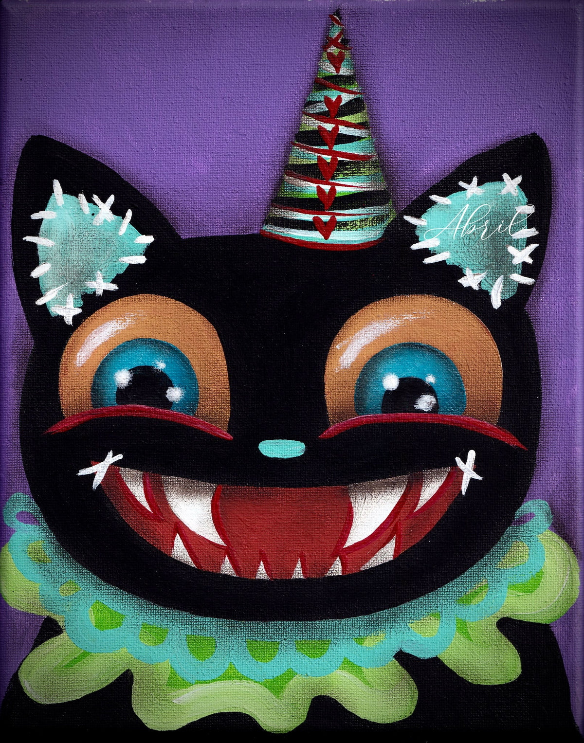 Halloween Cat  - Original Painting  🎃