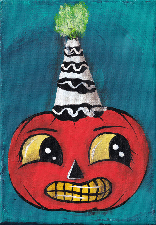 Pumpkin Vintage Inspired  - Original Painting  🎃