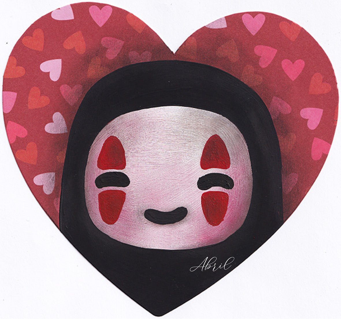 Valloween  No Face - Original Oil Painting