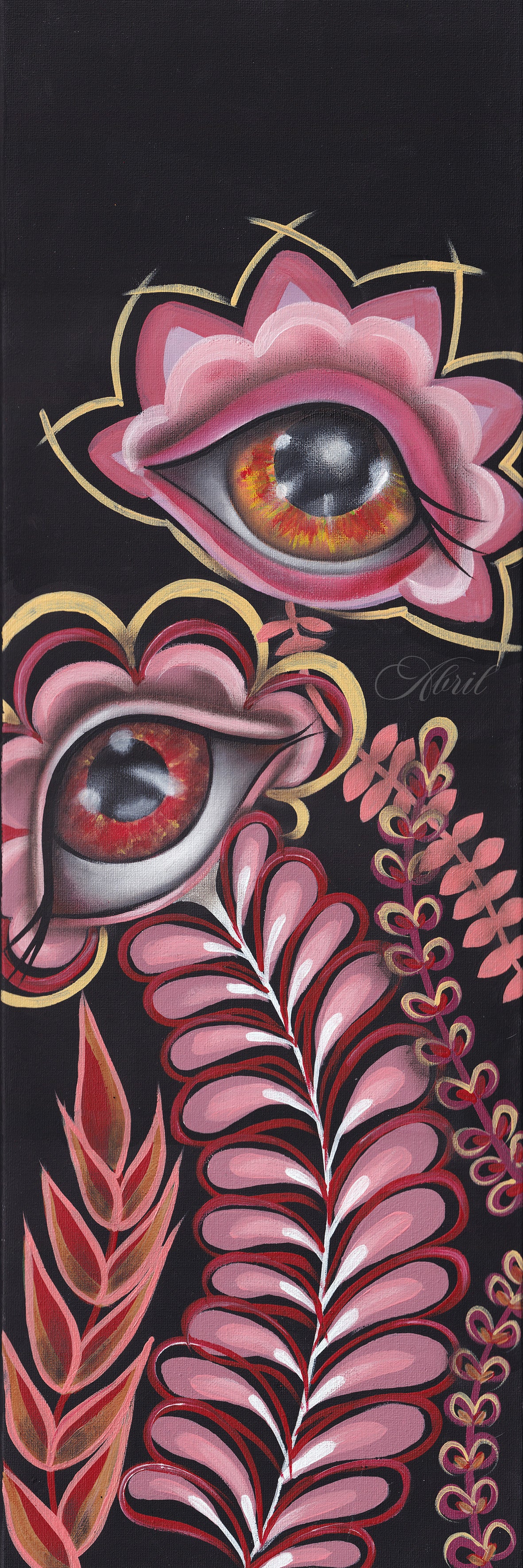 Sacred Watchers Series  -10x30" Original Painting  👁️