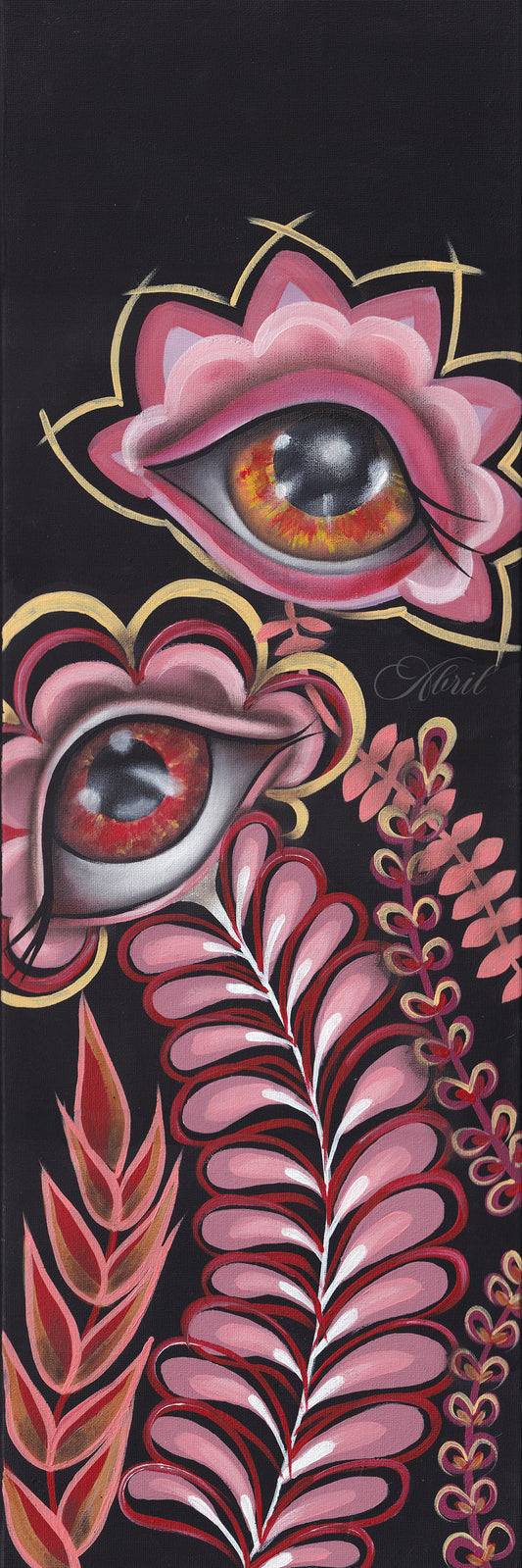 Sacred Watchers Series  -10x30" Original Painting  👁️