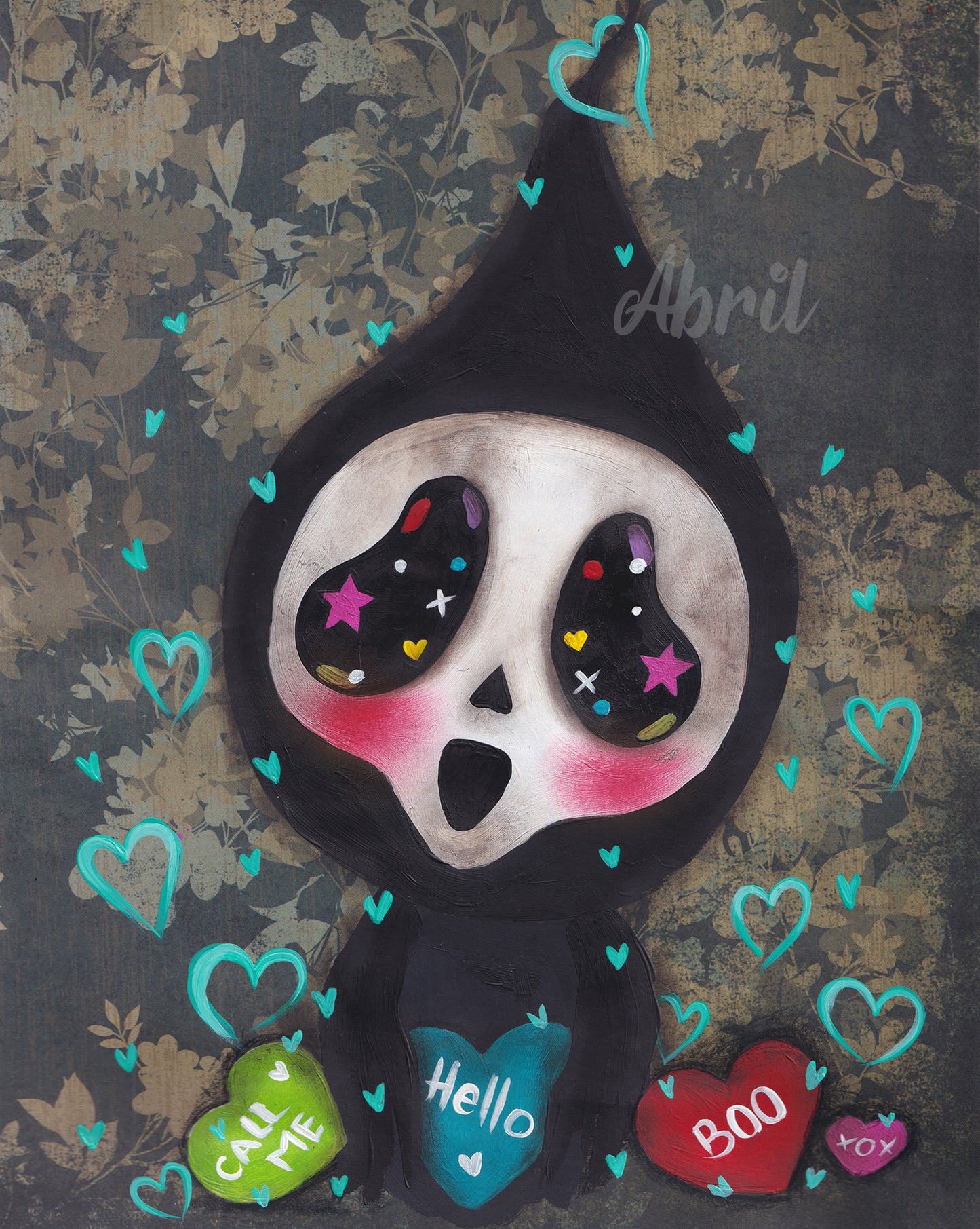 Valentines Ghost Face  - 8x10" Signed - Print IV