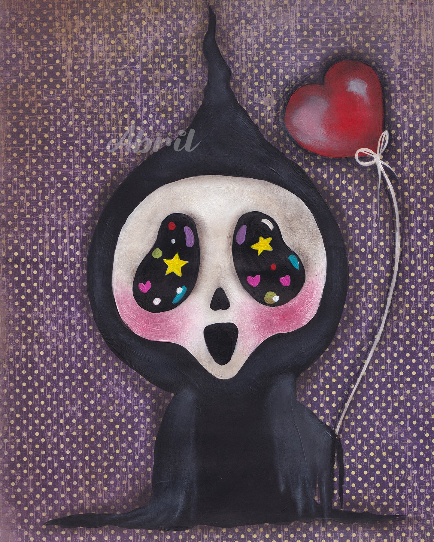 Valentines Ghost Face  - 8x10" Signed - Print V