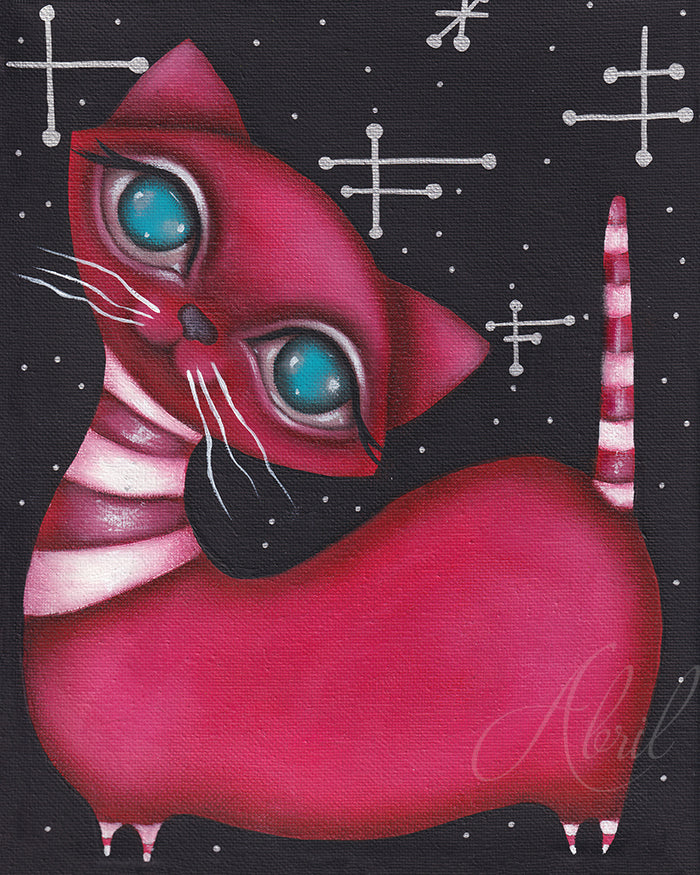 Red MCM Kitty  - 8x10" Signed Print