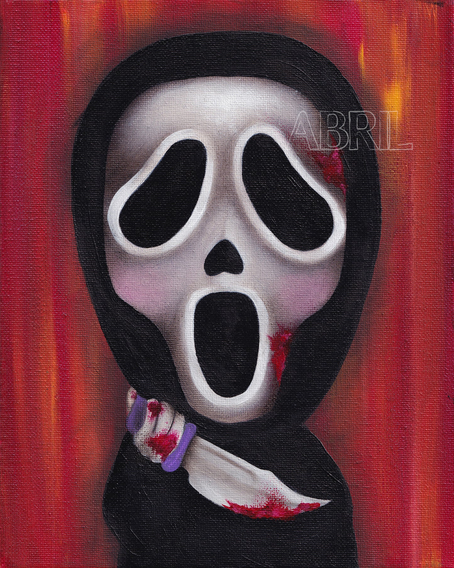 Scream Ghost Face - 8x10" Signed Print 2