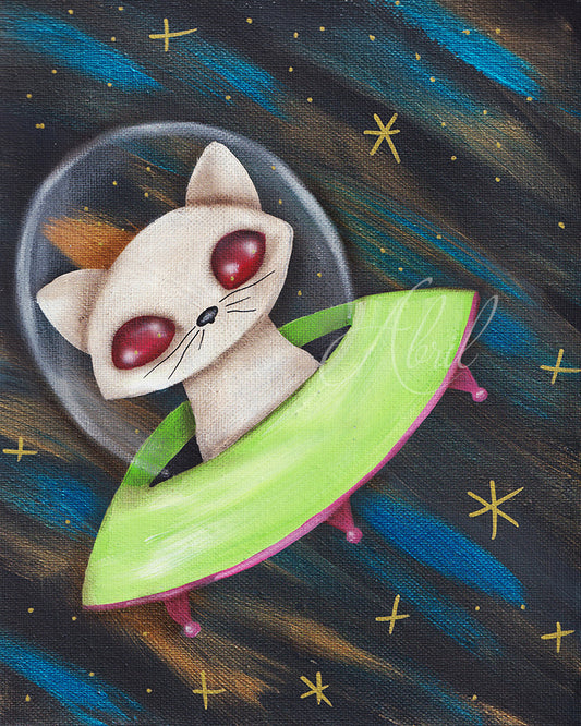 Space Kitty   - 8x10" Signed Print