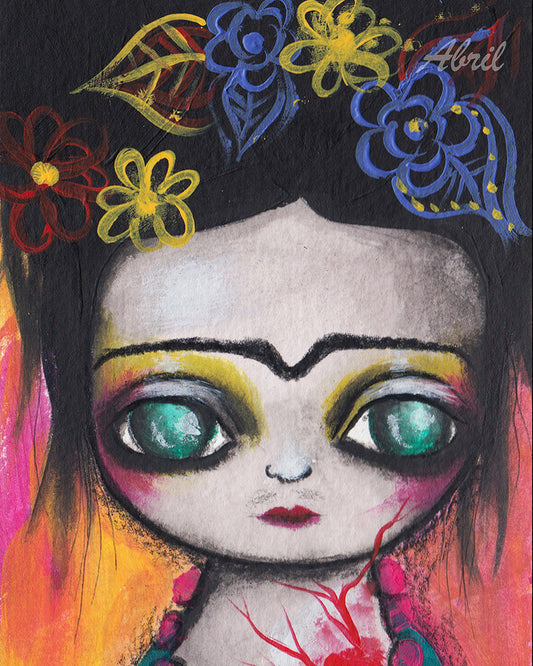 Frida Watercolor  8x10" Signed Print